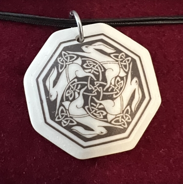 Necklace Pendant Hare (Octagon)
